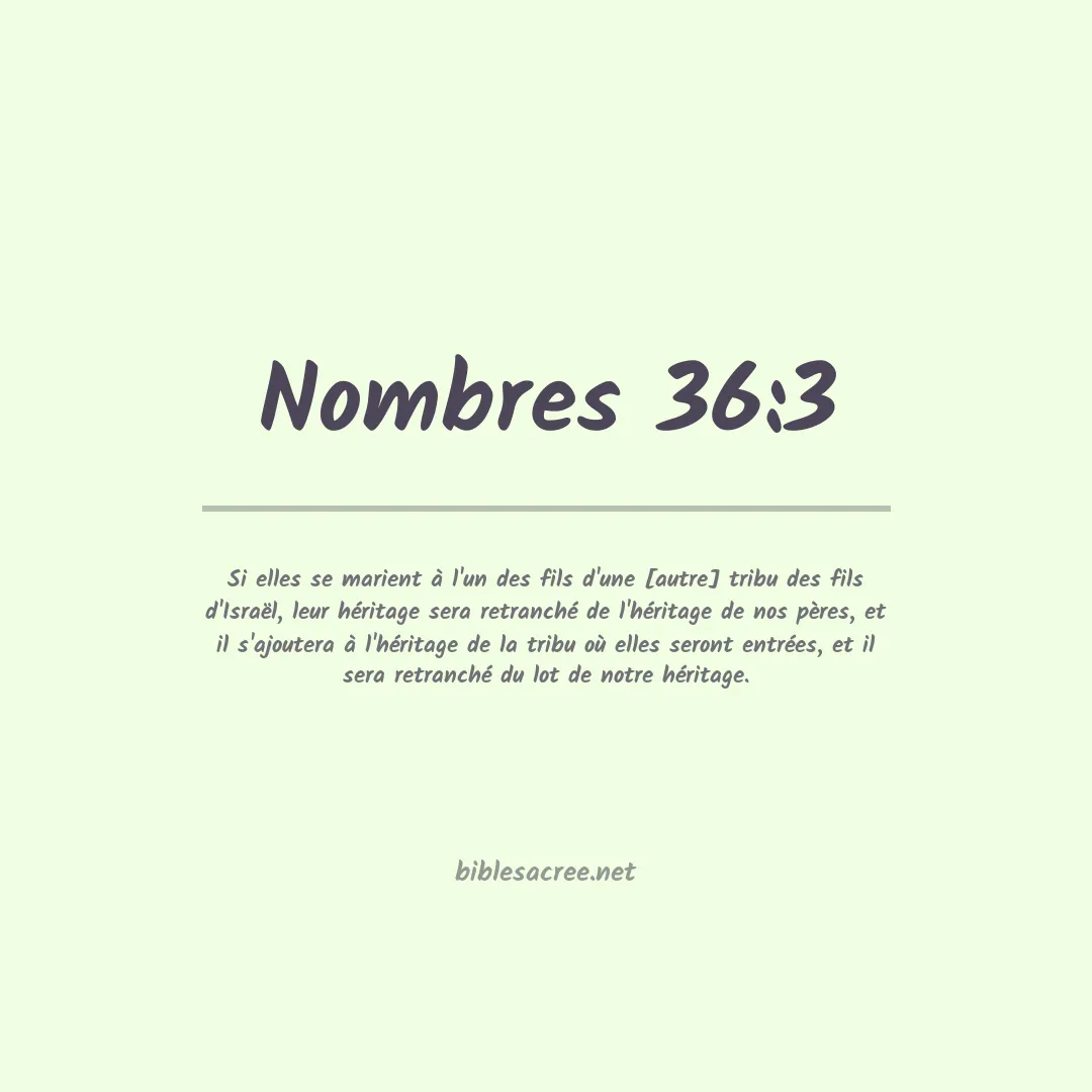 Nombres - 36:3