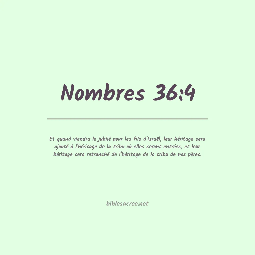 Nombres - 36:4