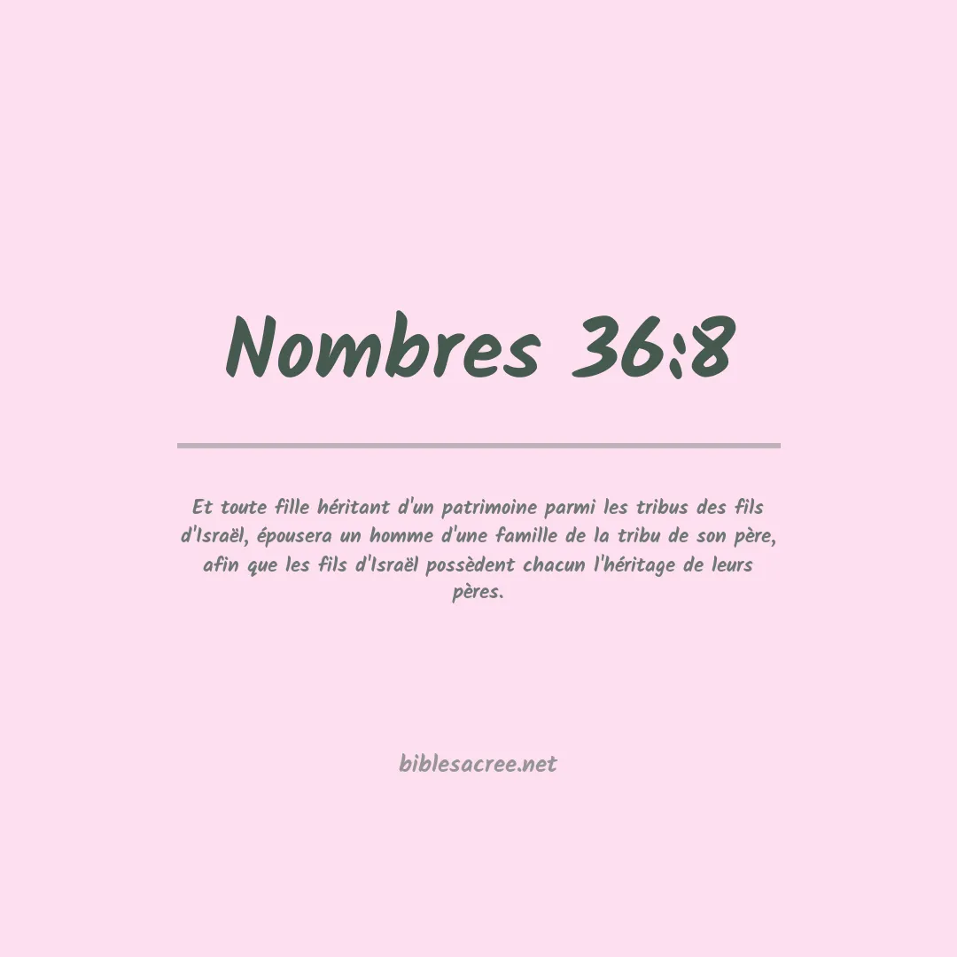 Nombres - 36:8