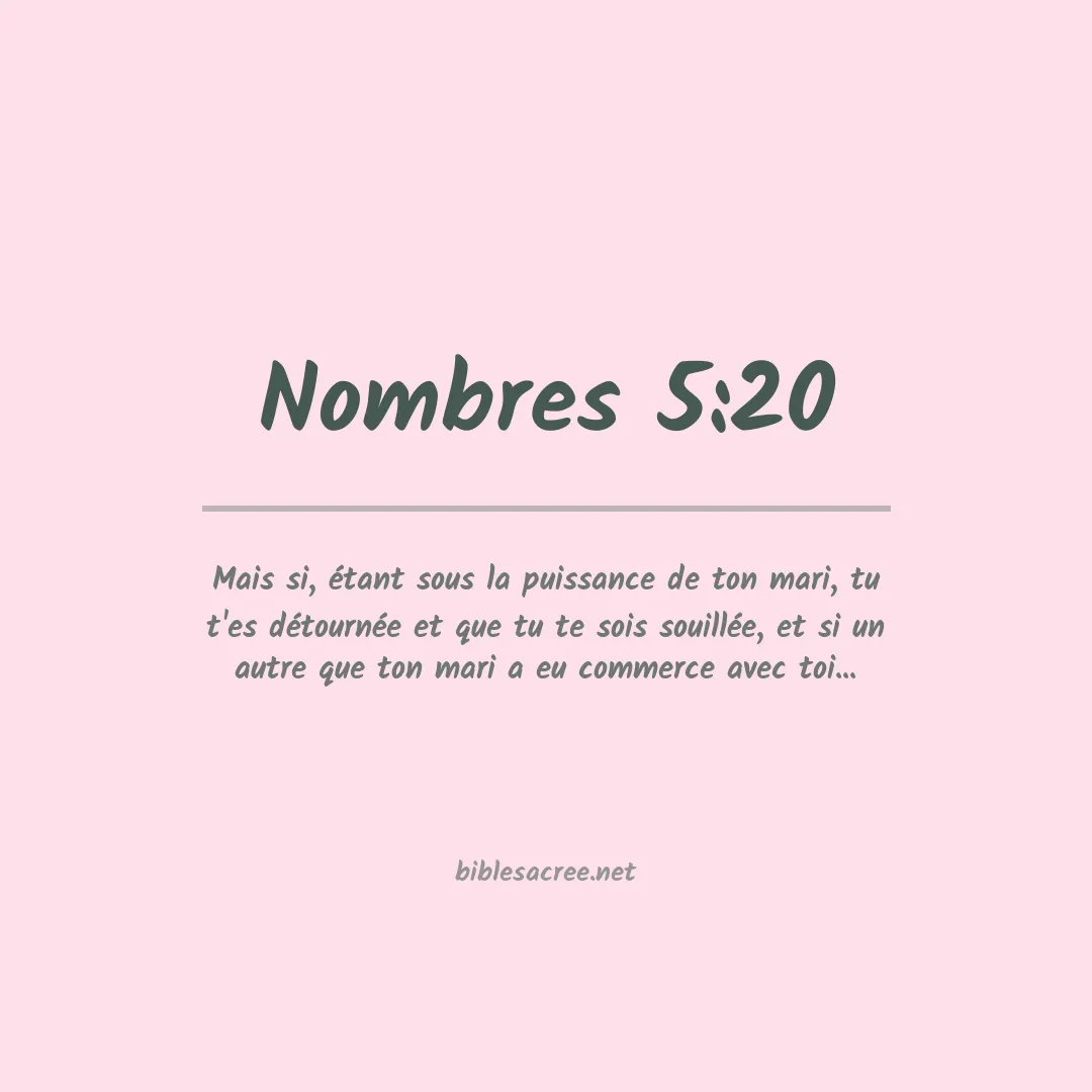 Nombres - 5:20