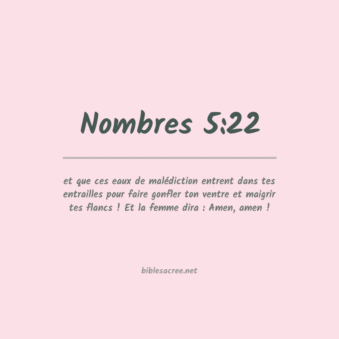 Nombres - 5:22
