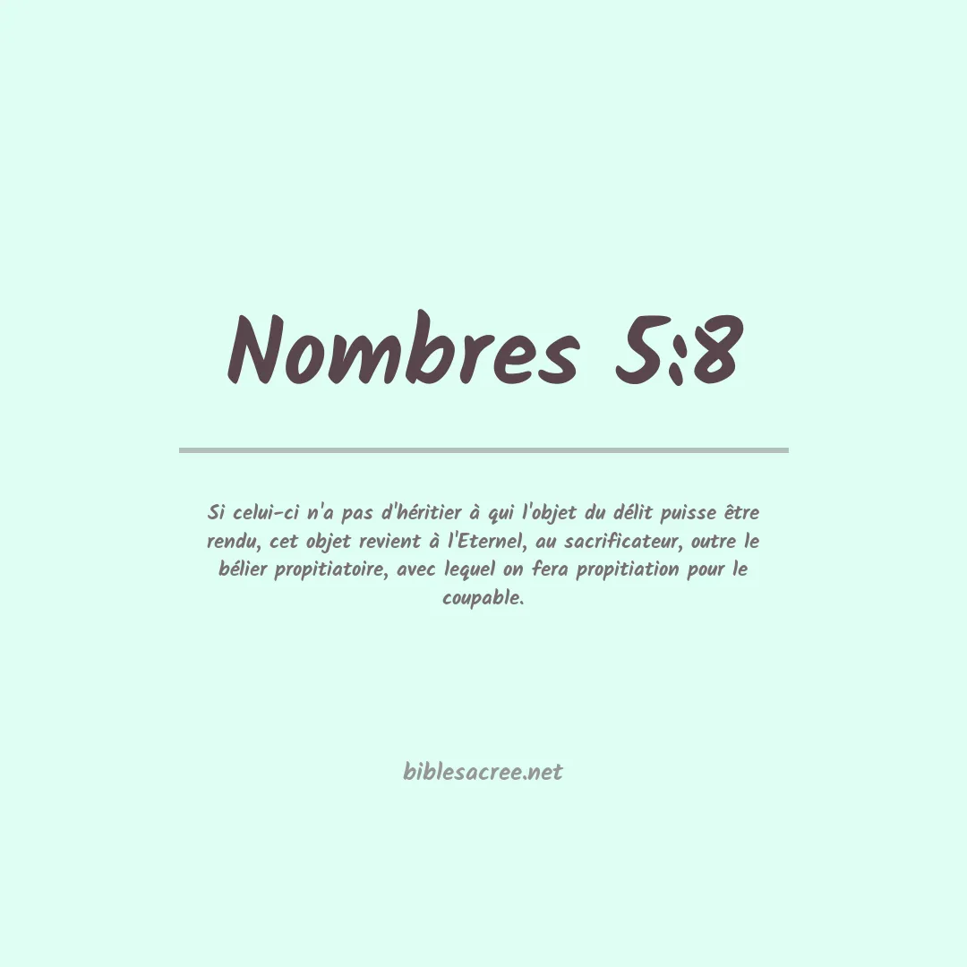 Nombres - 5:8