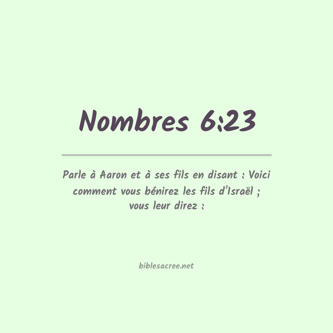 Nombres - 6:23