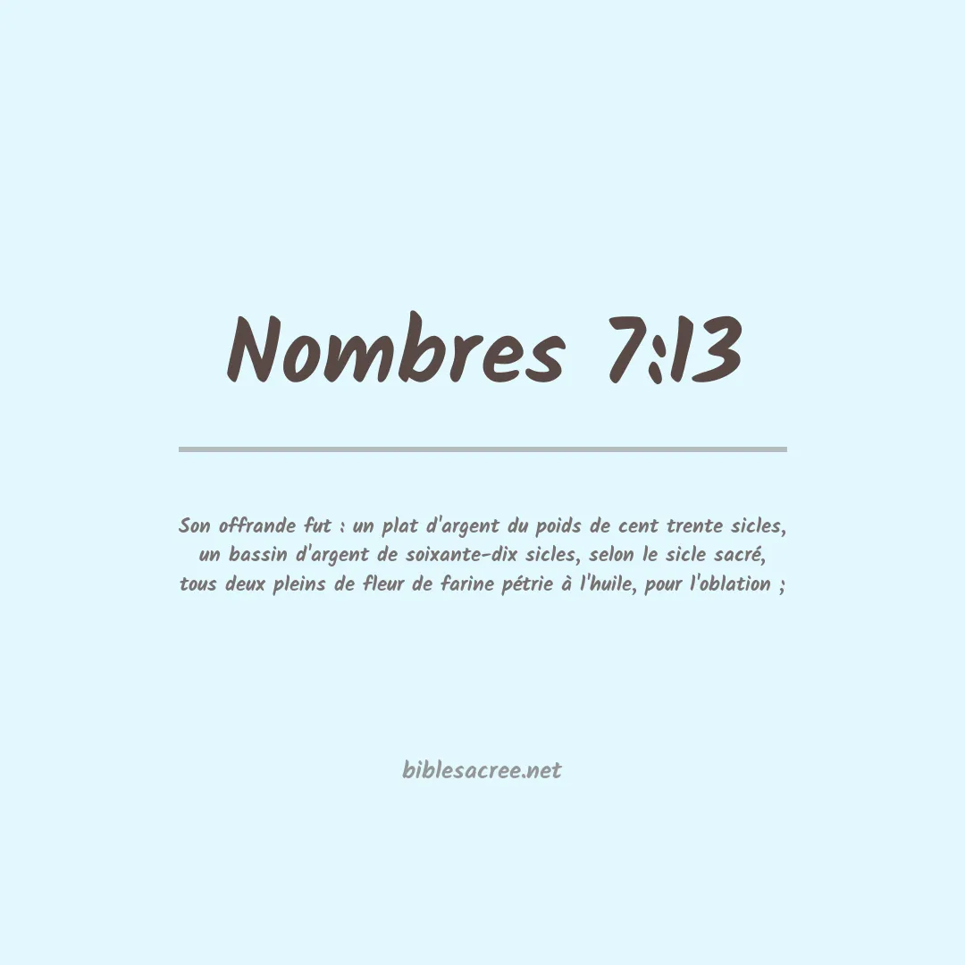 Nombres - 7:13