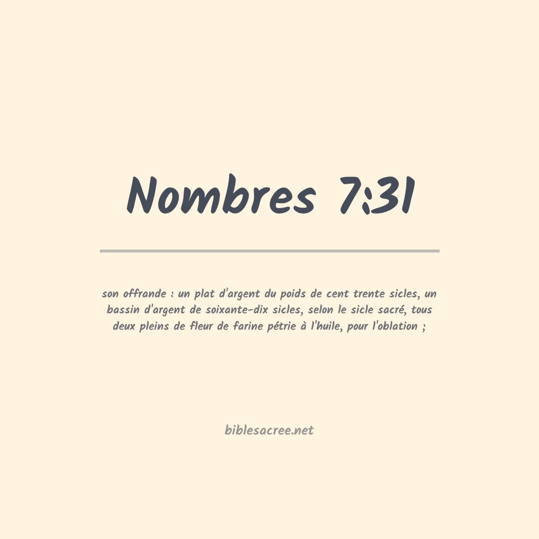 Nombres - 7:31
