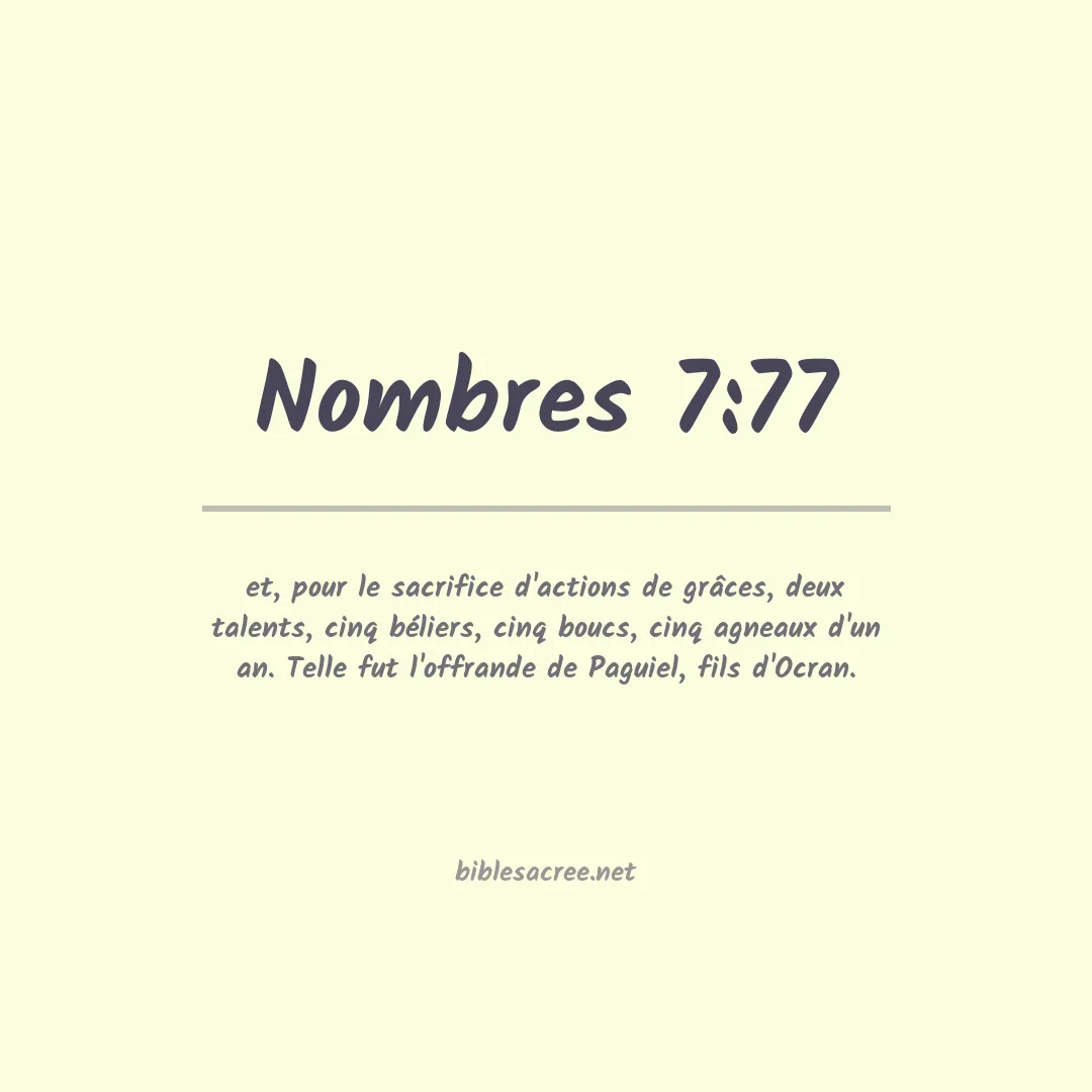 Nombres - 7:77