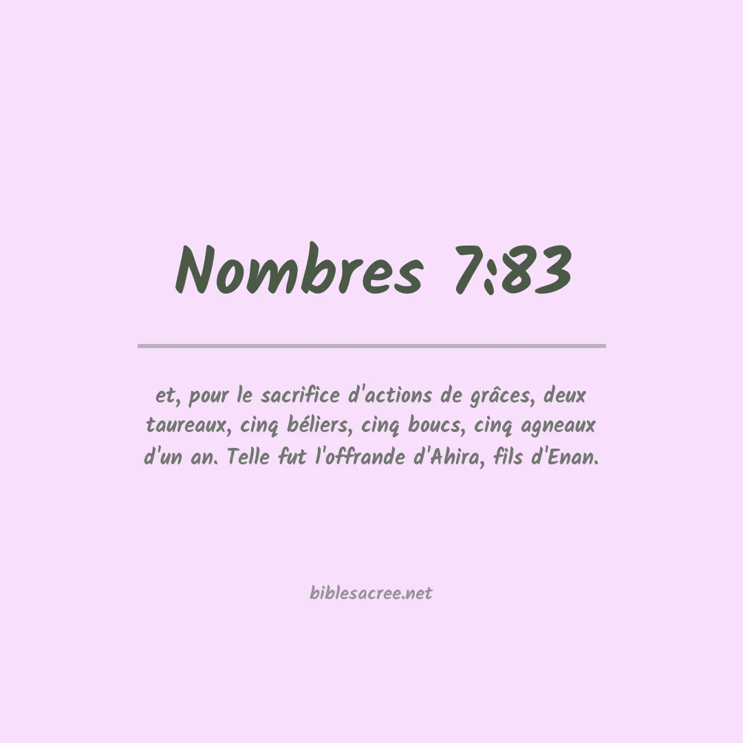 Nombres - 7:83