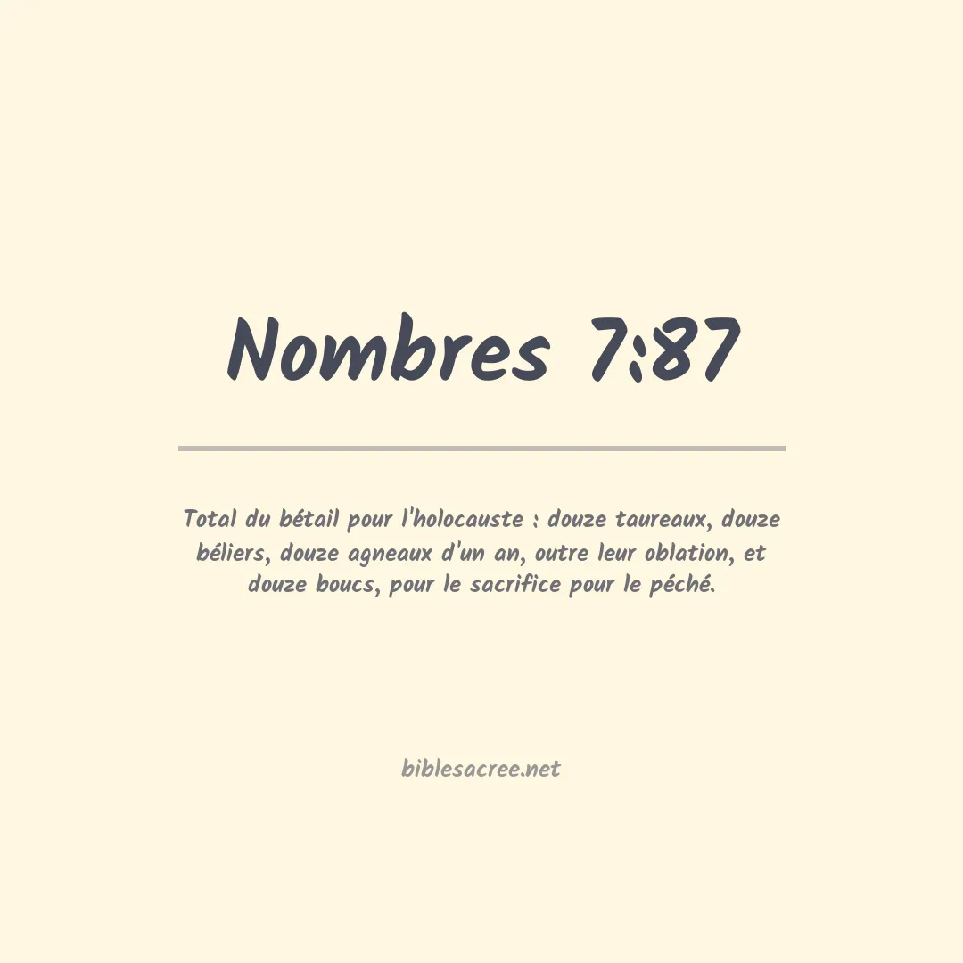 Nombres - 7:87