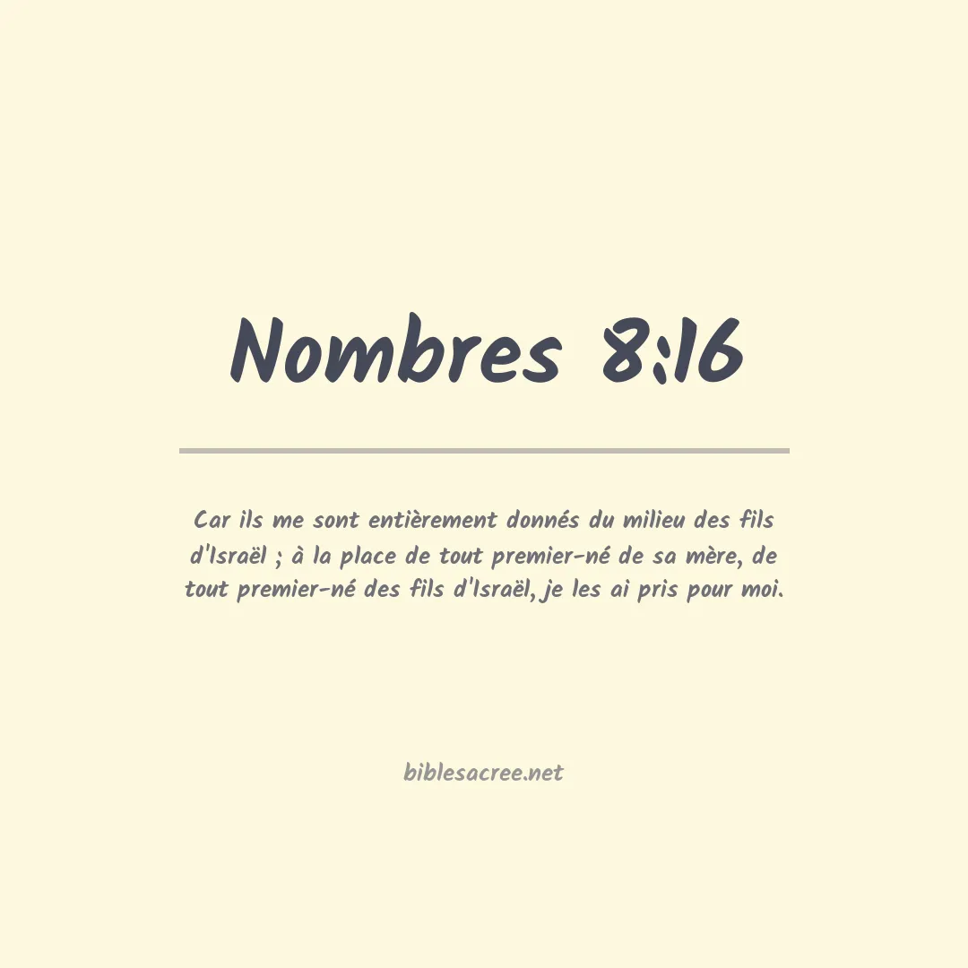 Nombres - 8:16