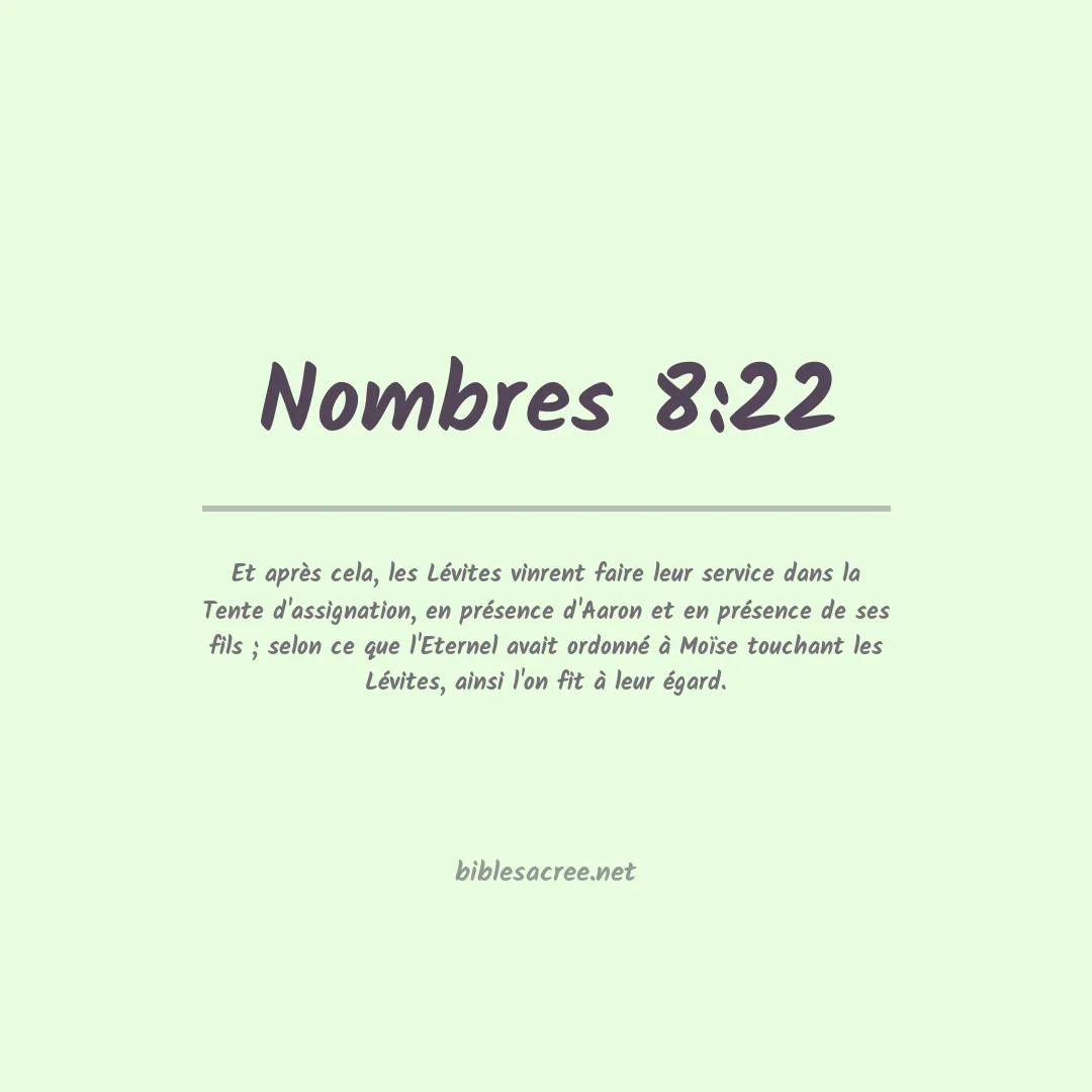 Nombres - 8:22