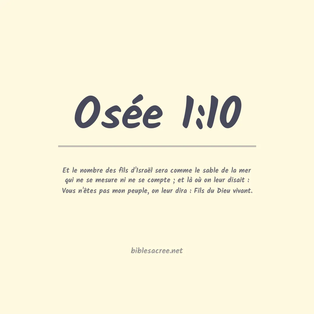 Osée - 1:10