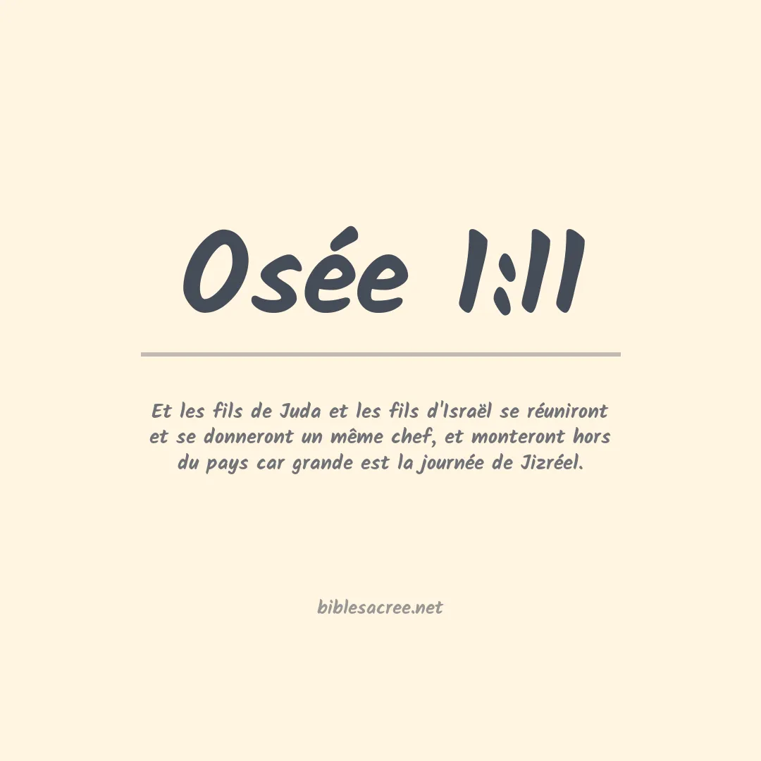 Osée - 1:11