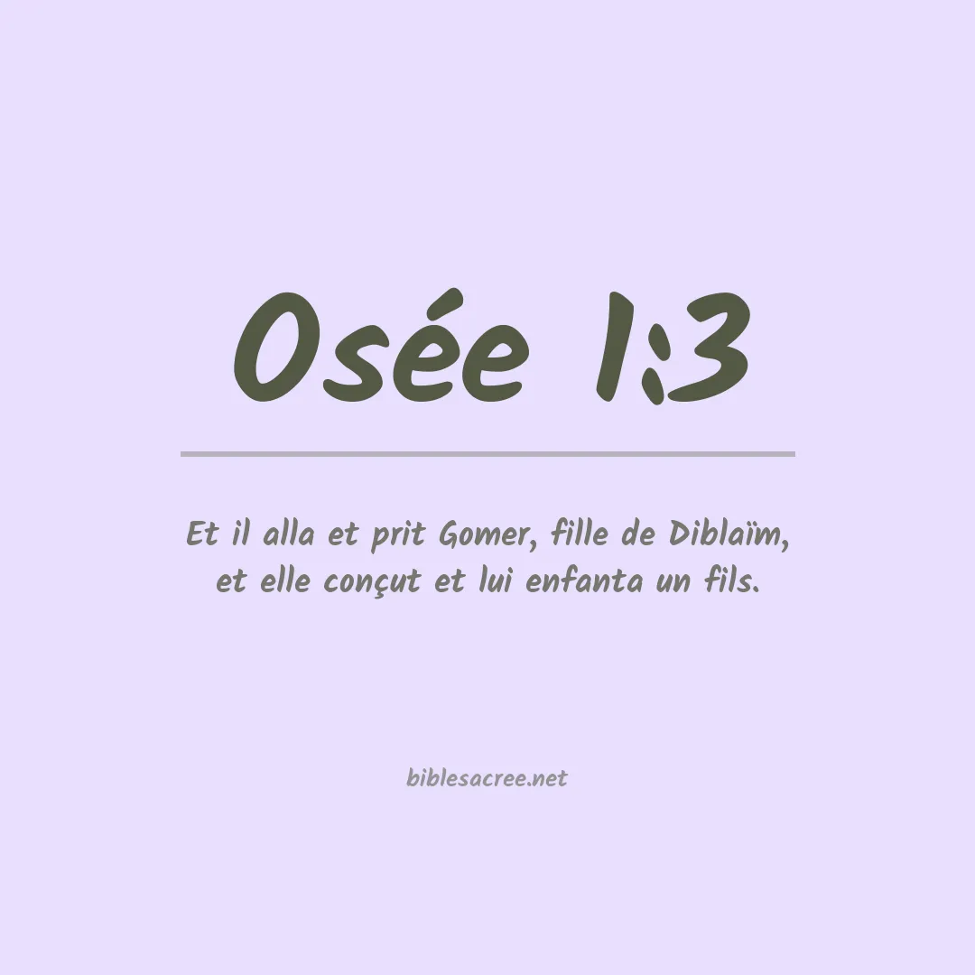 Osée - 1:3