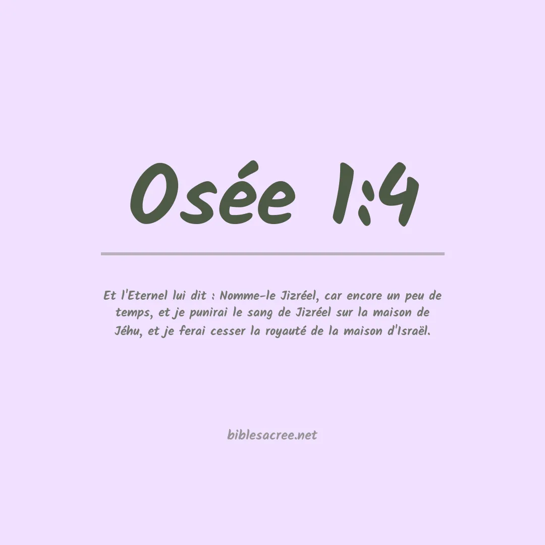 Osée - 1:4