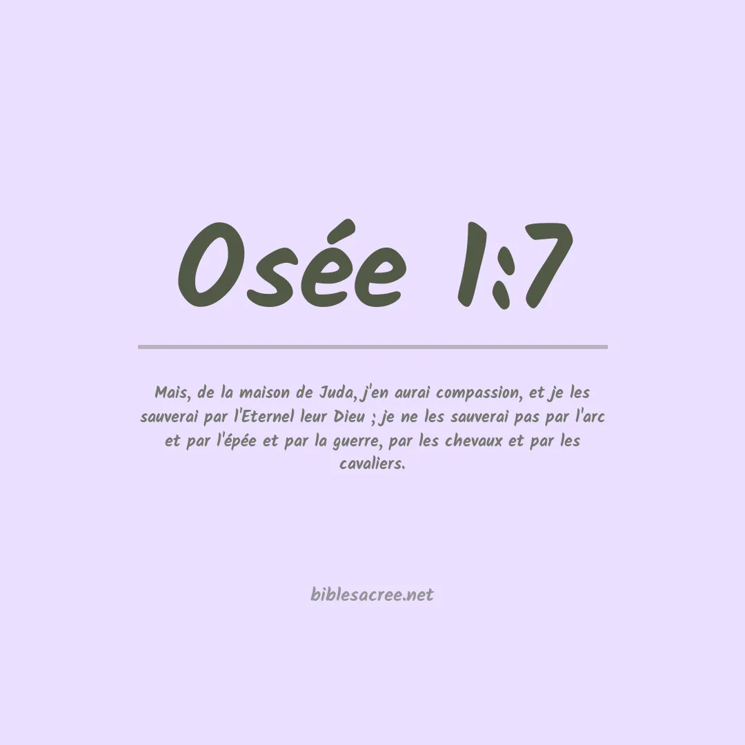 Osée - 1:7