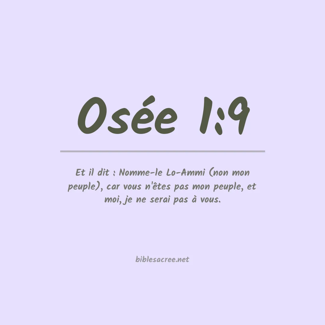 Osée - 1:9
