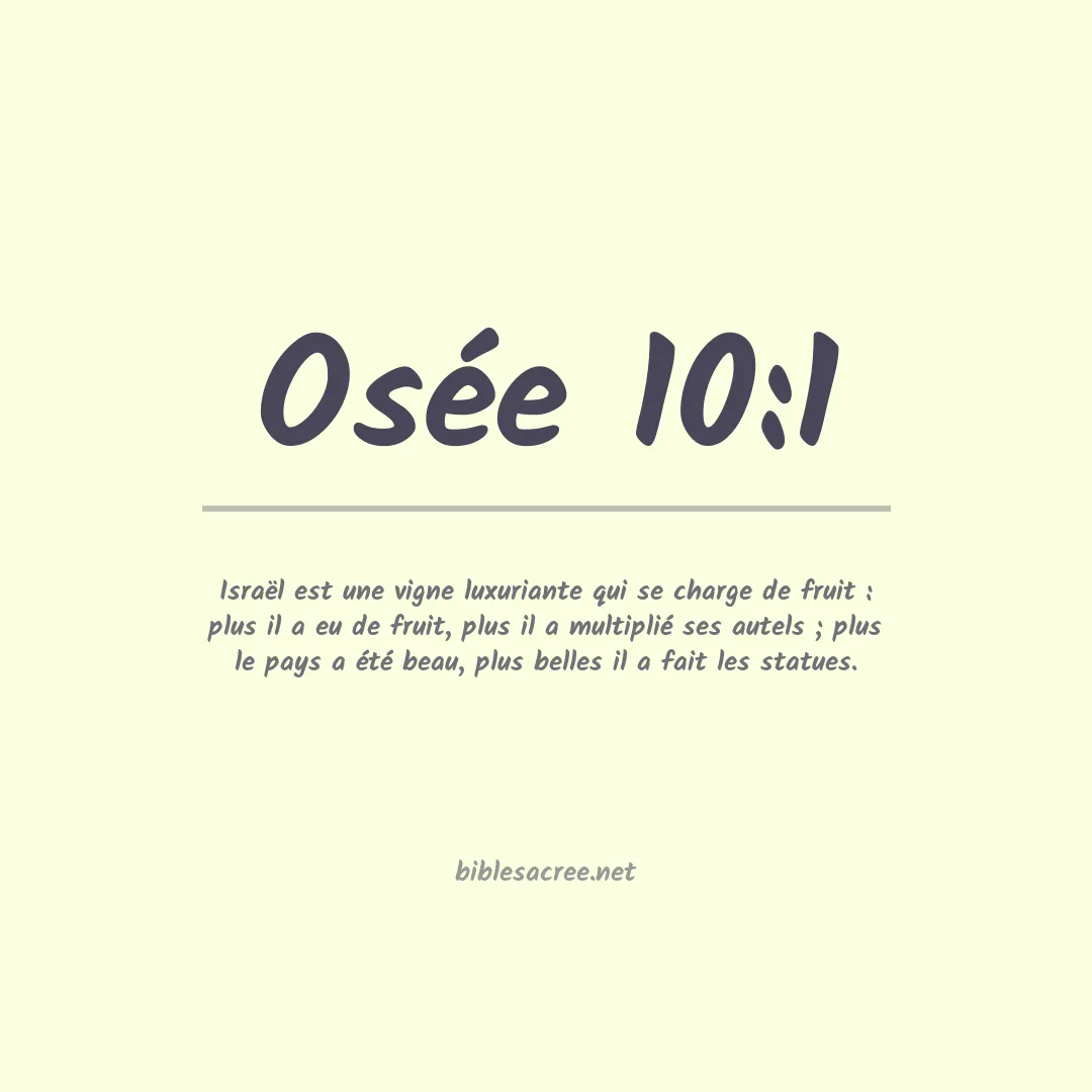 Osée - 10:1
