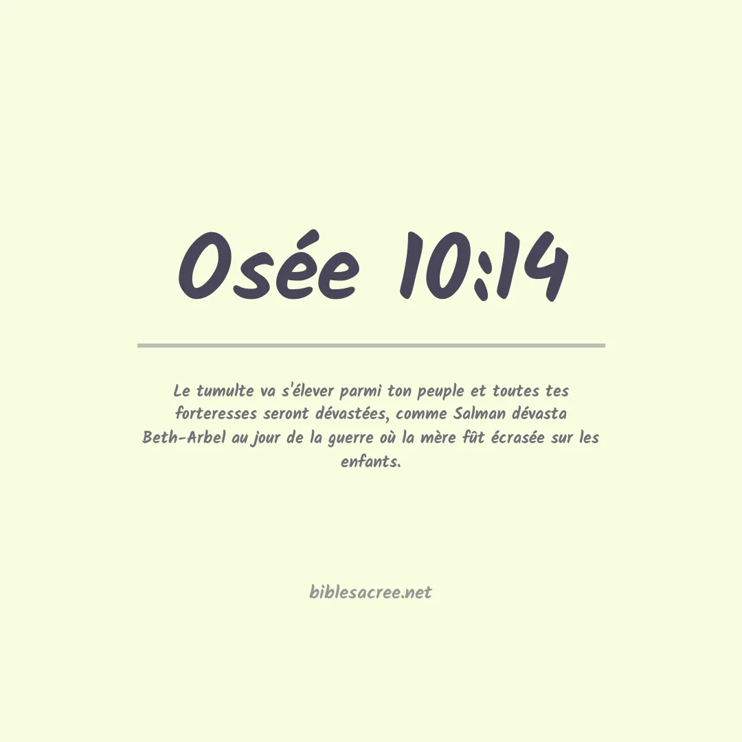 Osée - 10:14