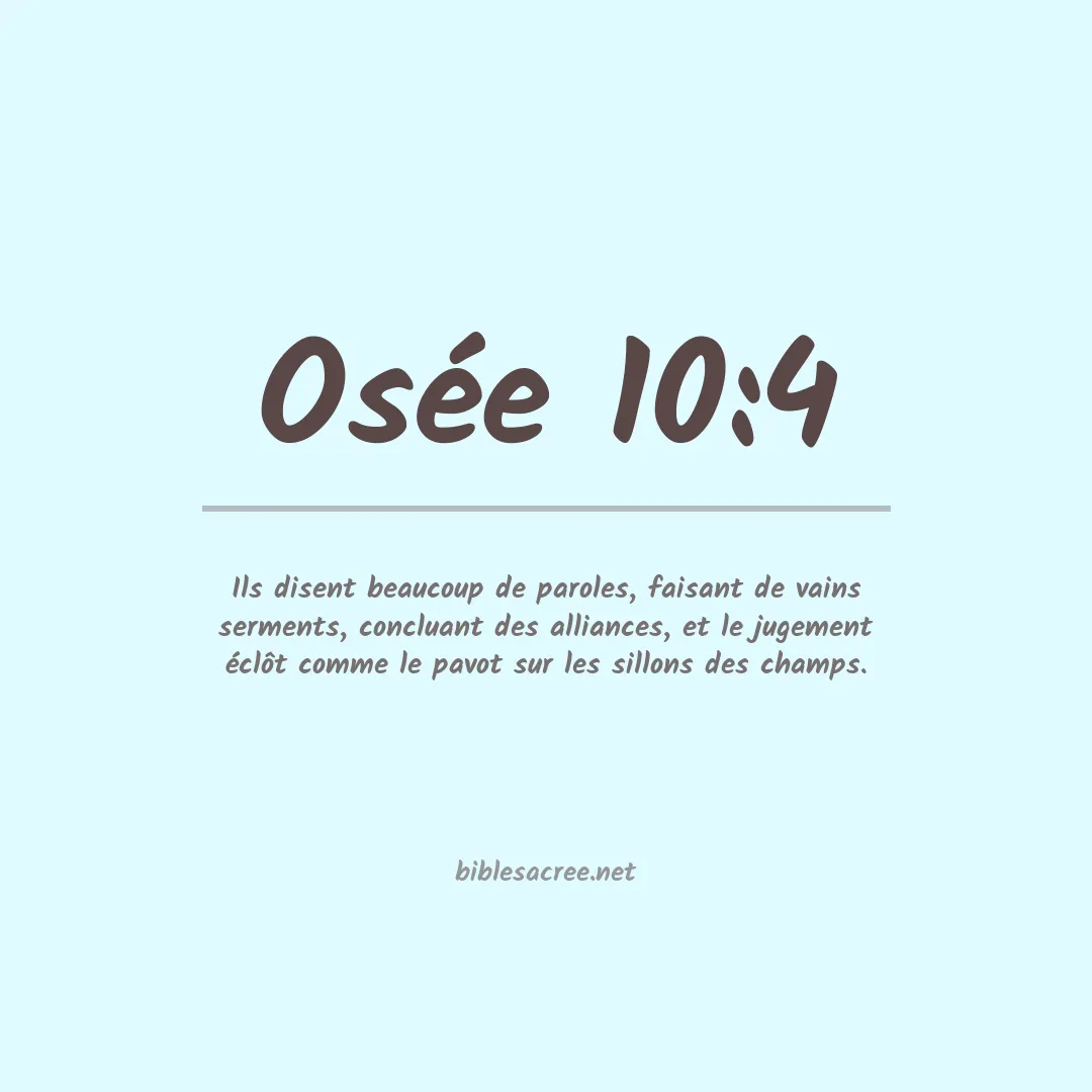 Osée - 10:4