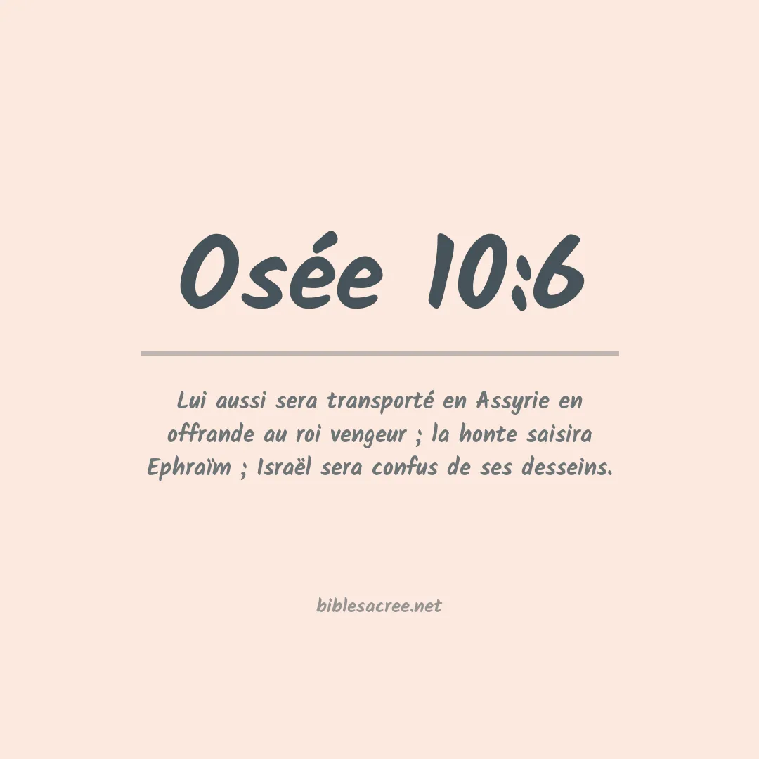 Osée - 10:6