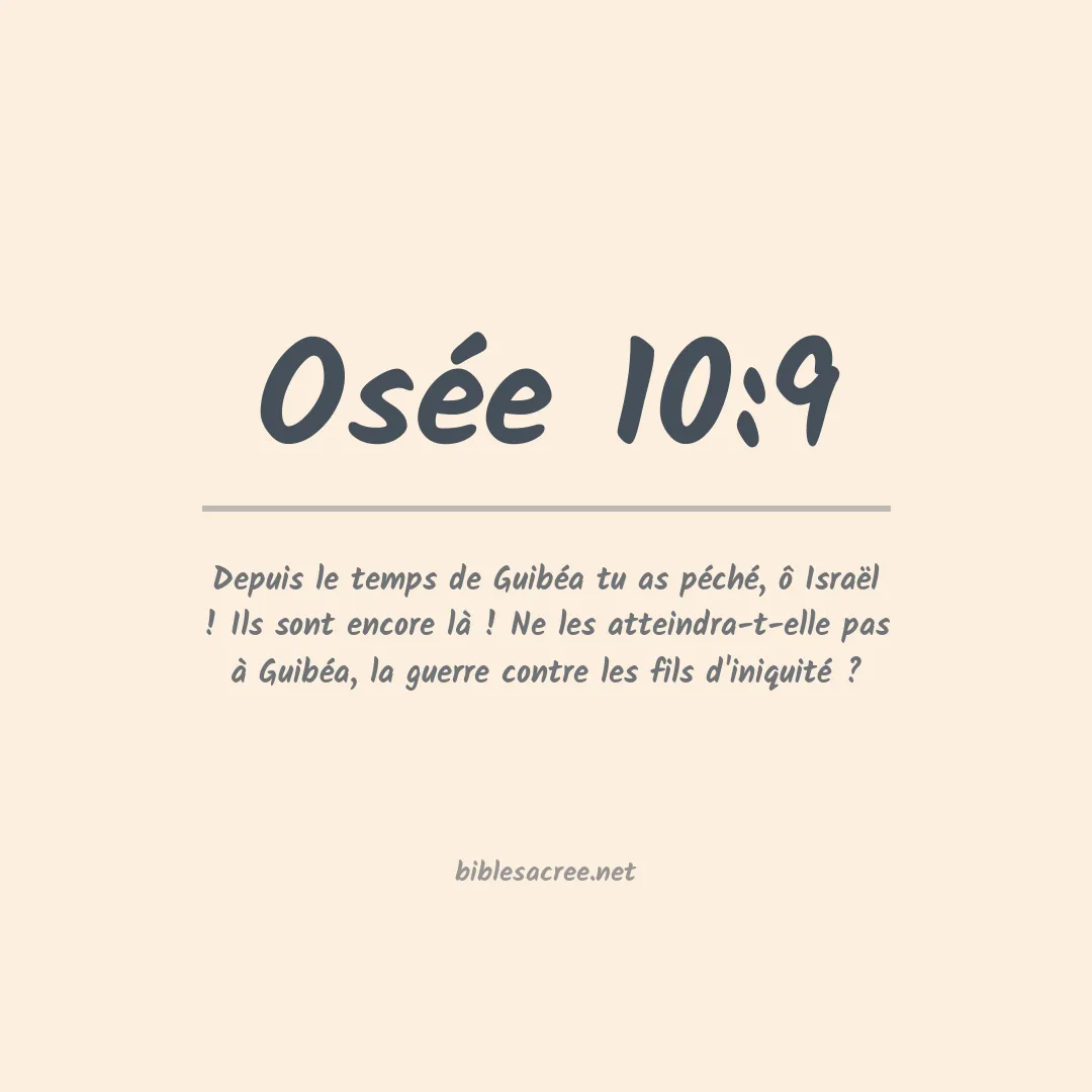Osée - 10:9