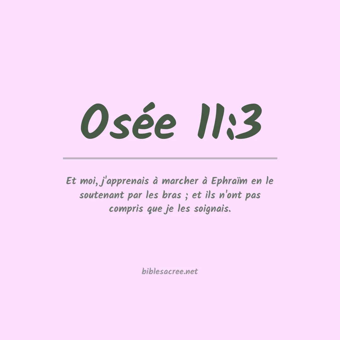 Osée - 11:3