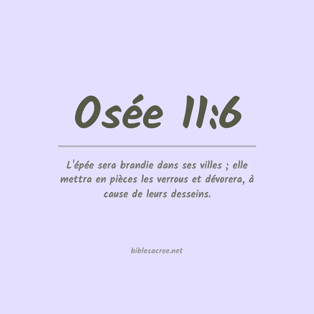 Osée - 11:6