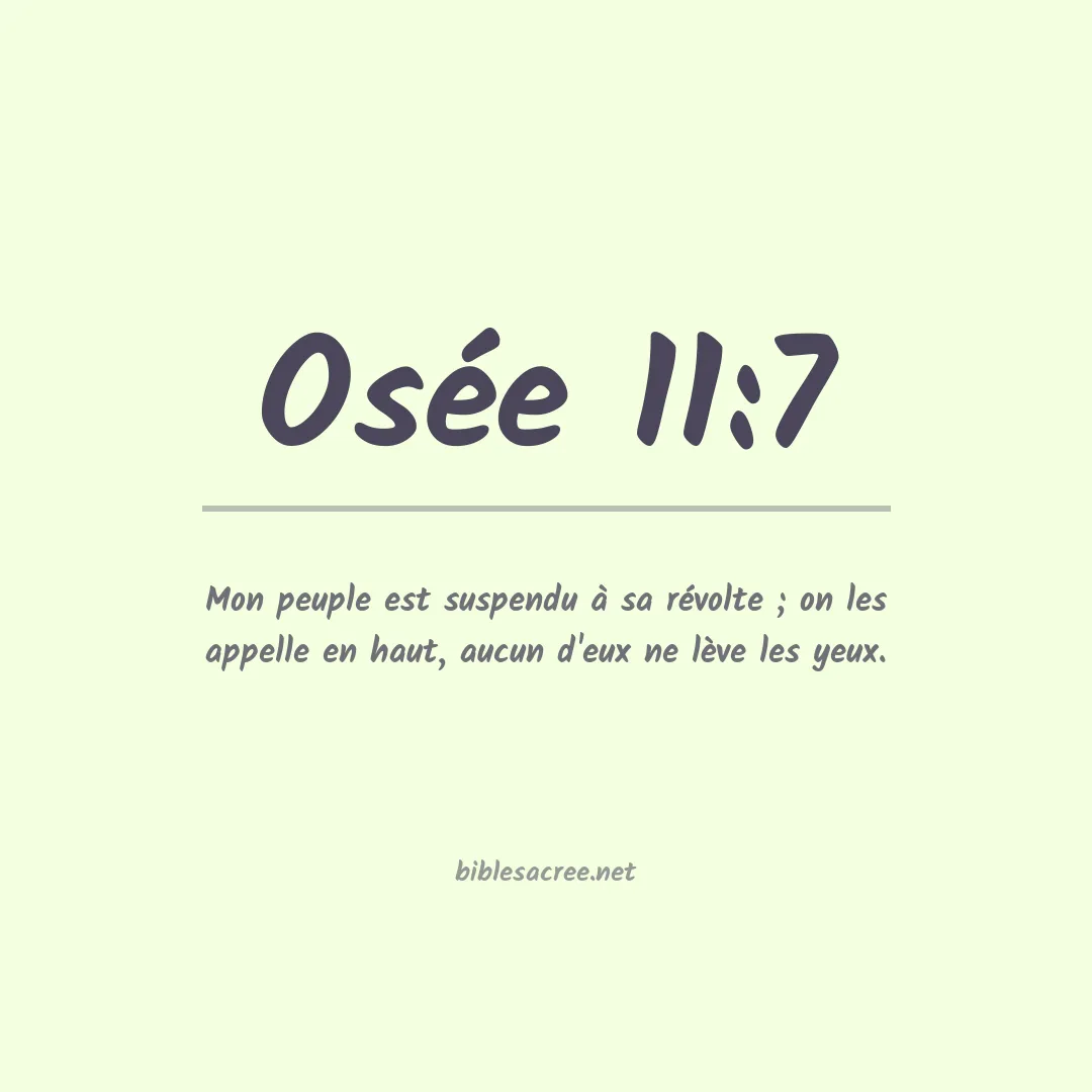 Osée - 11:7