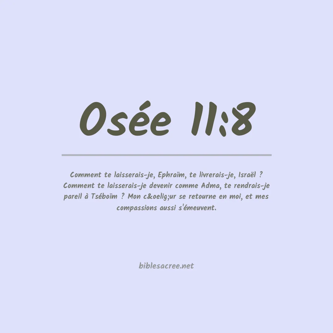 Osée - 11:8