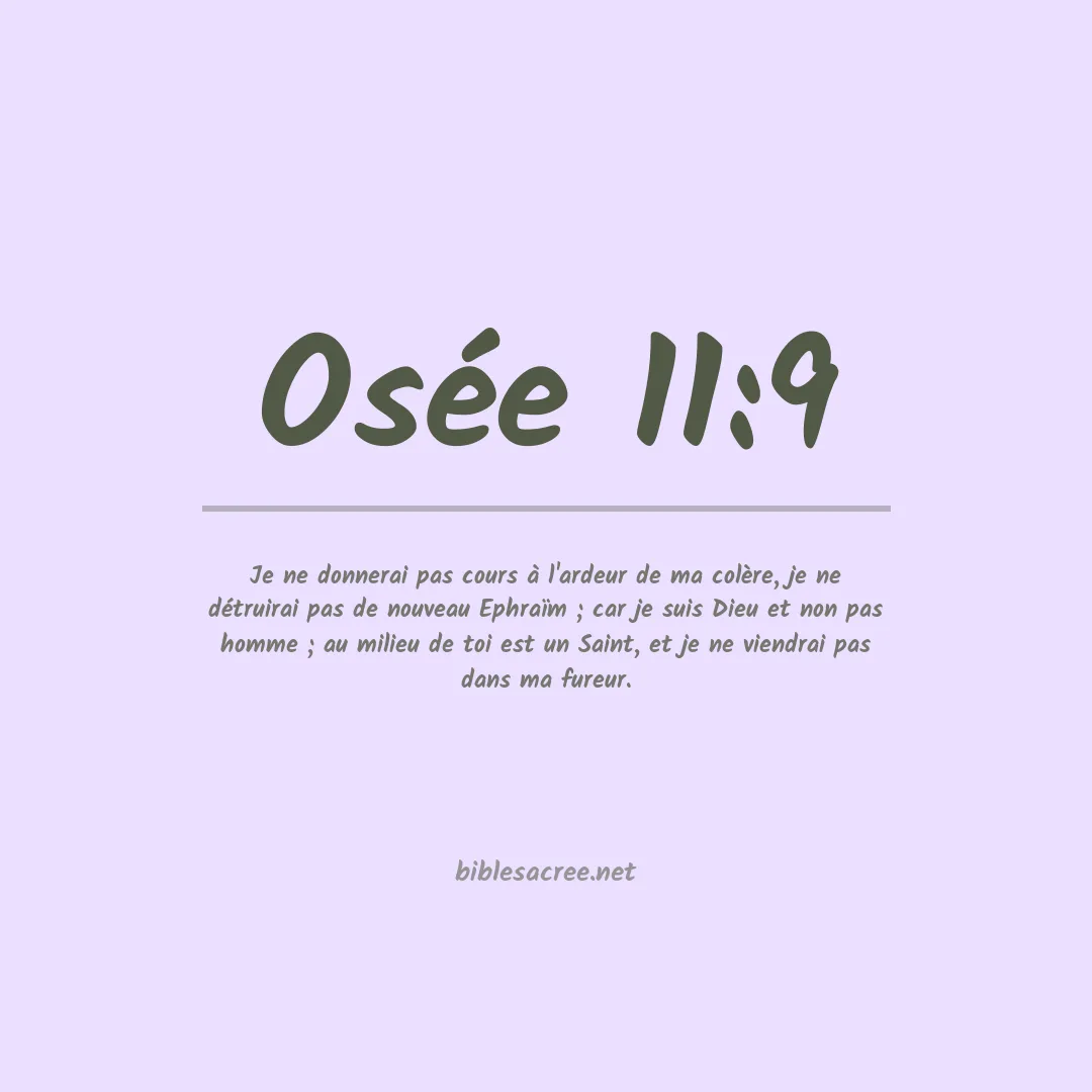 Osée - 11:9