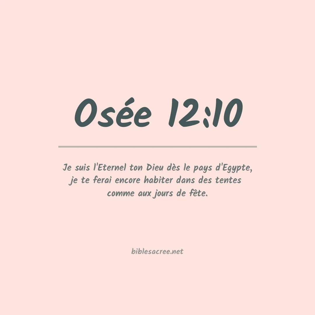 Osée - 12:10