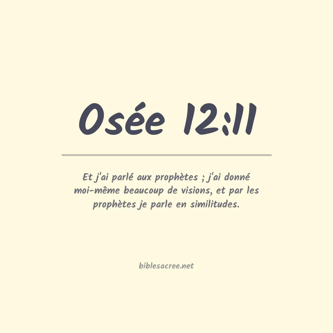 Osée - 12:11