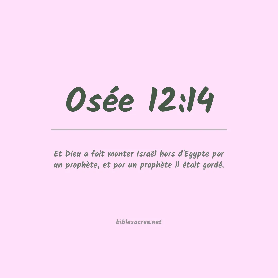 Osée - 12:14