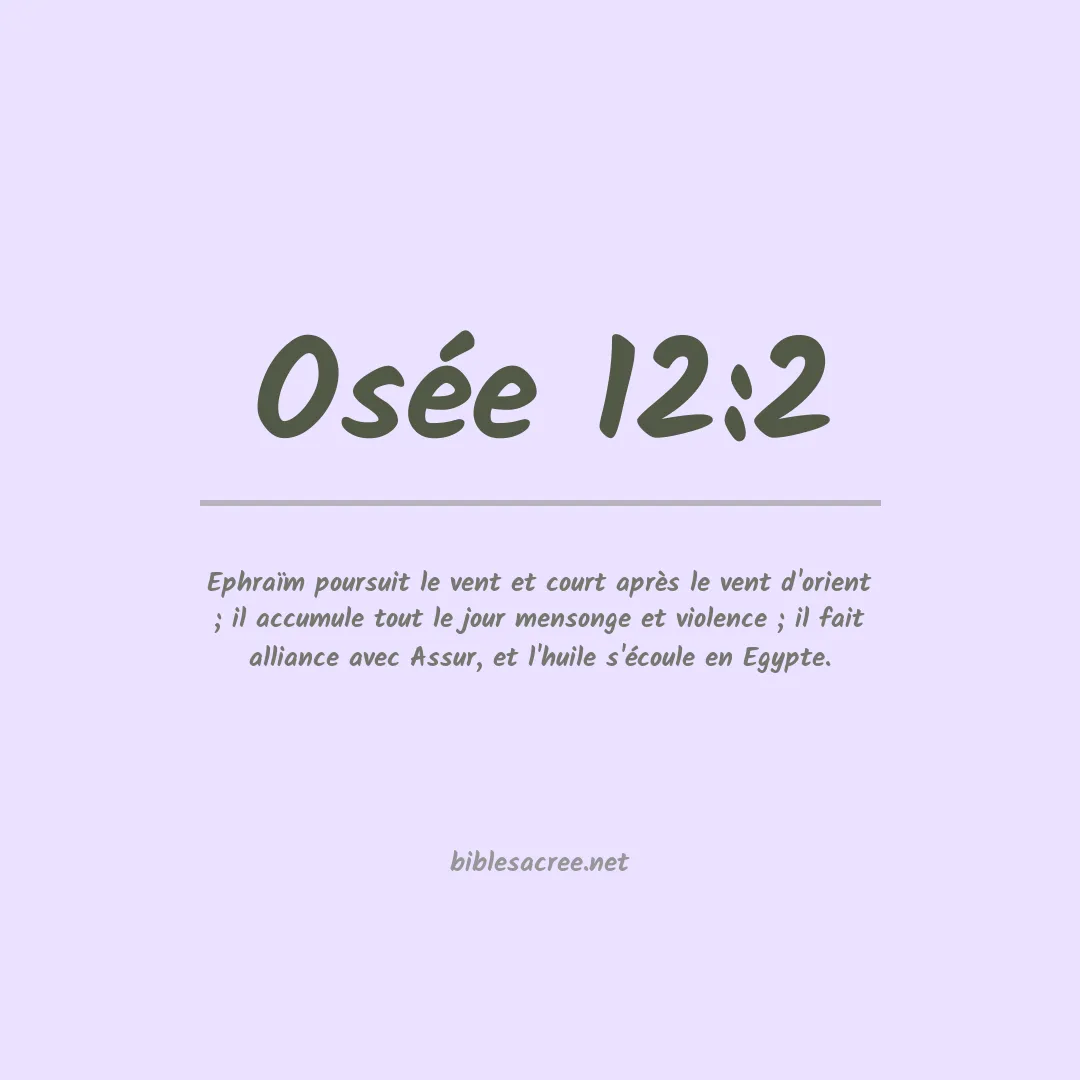 Osée - 12:2