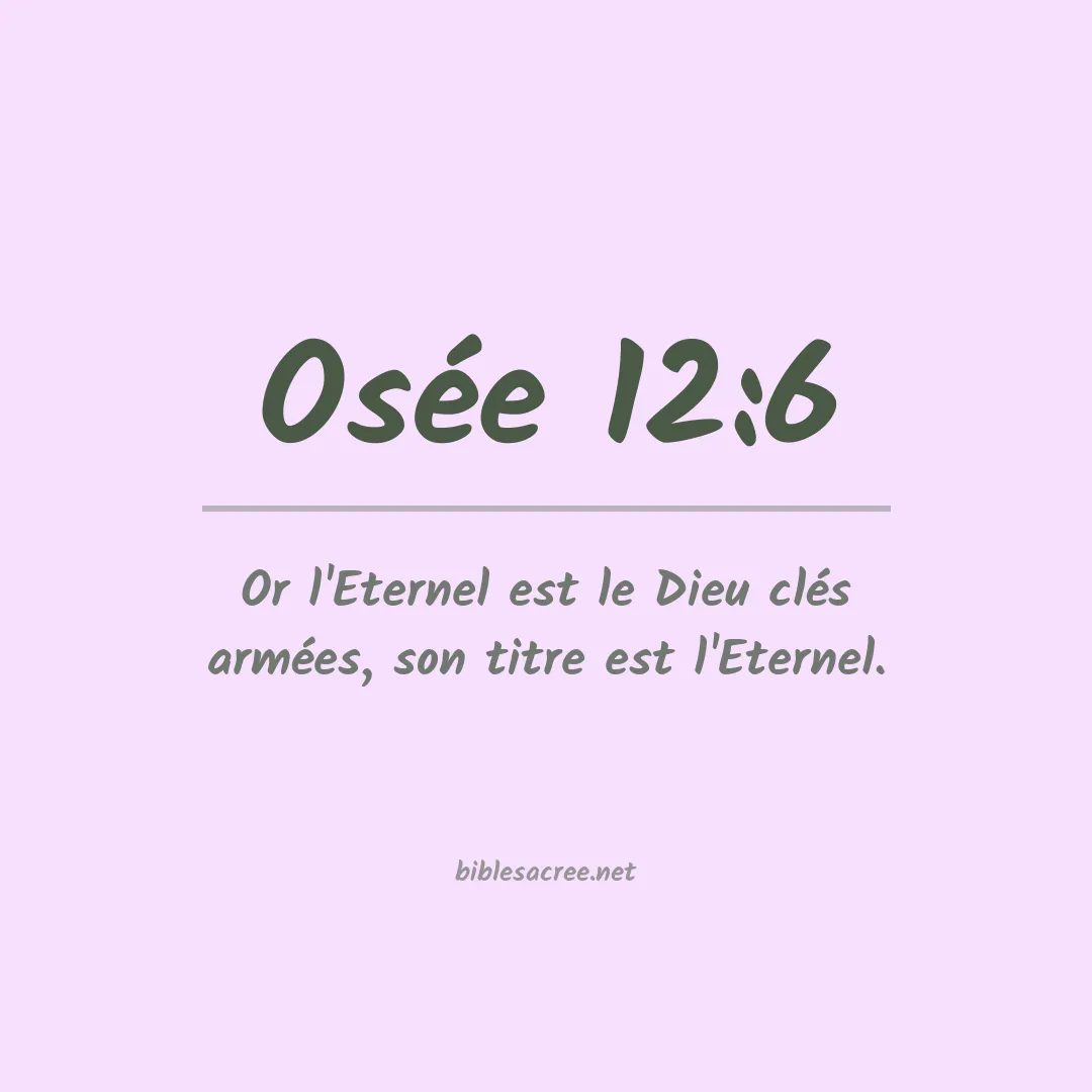 Osée - 12:6