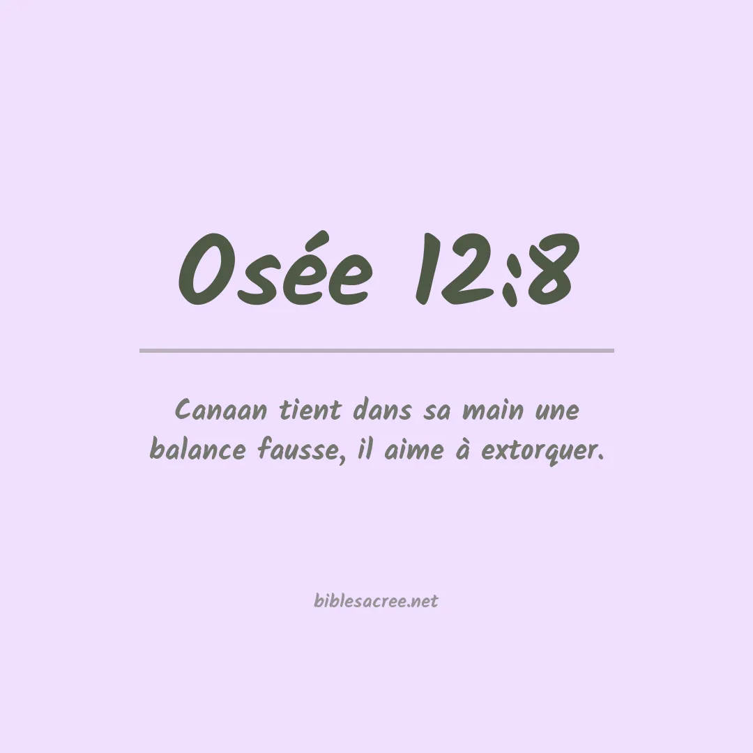 Osée - 12:8