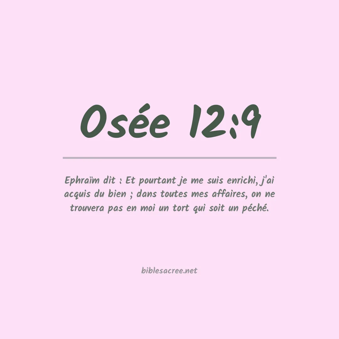 Osée - 12:9