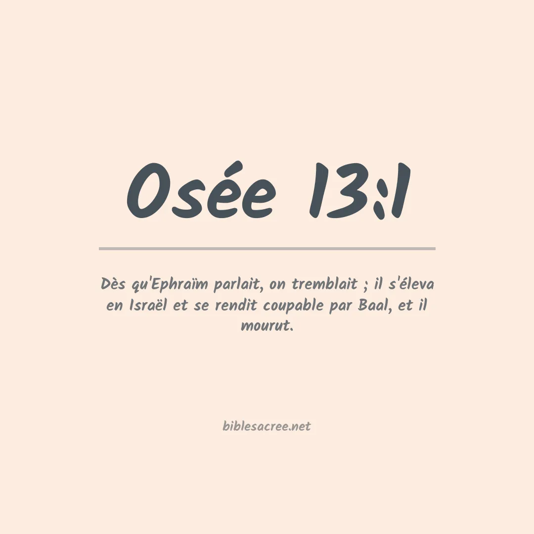 Osée - 13:1
