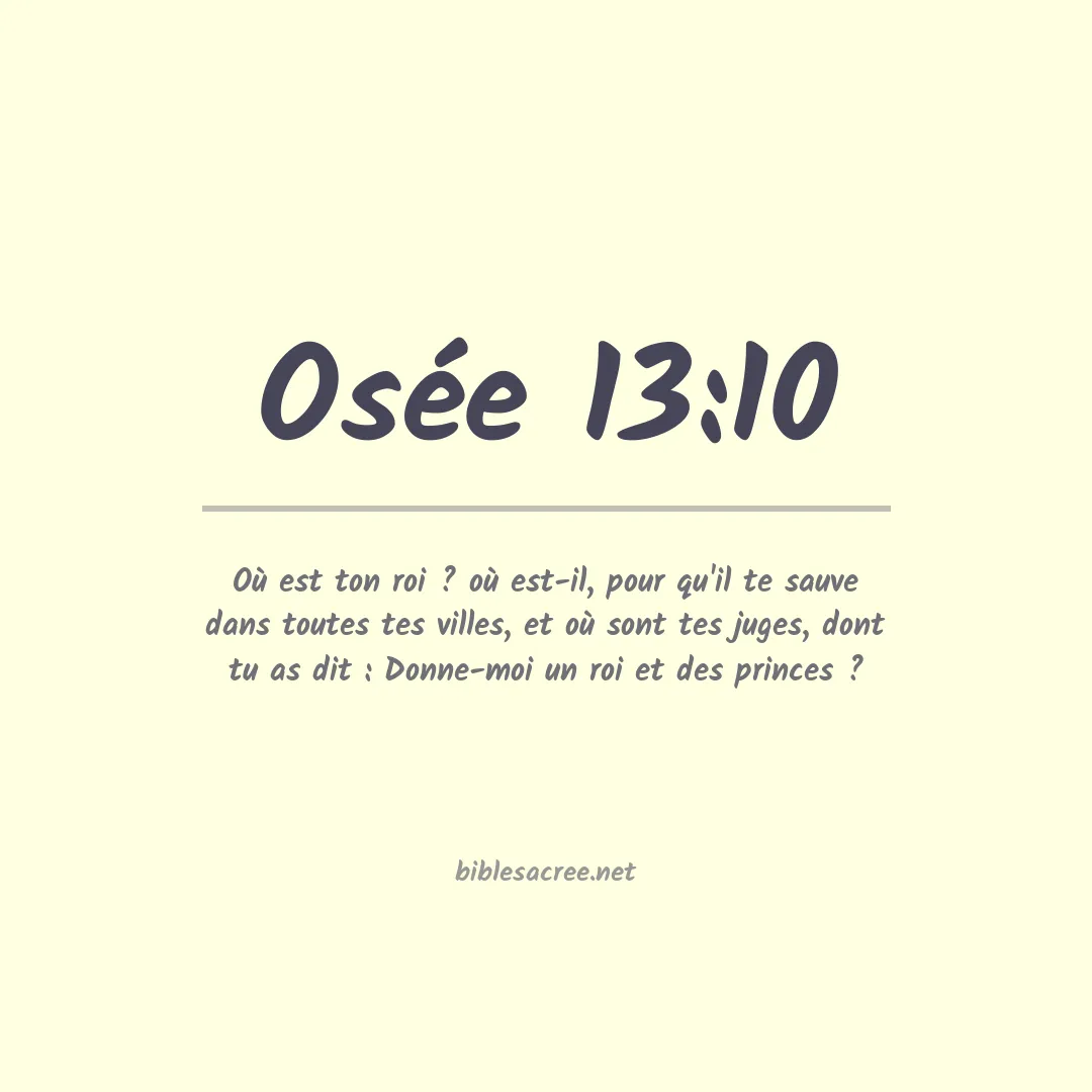 Osée - 13:10