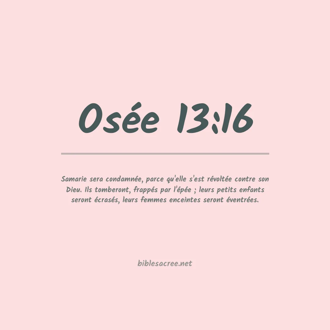 Osée - 13:16
