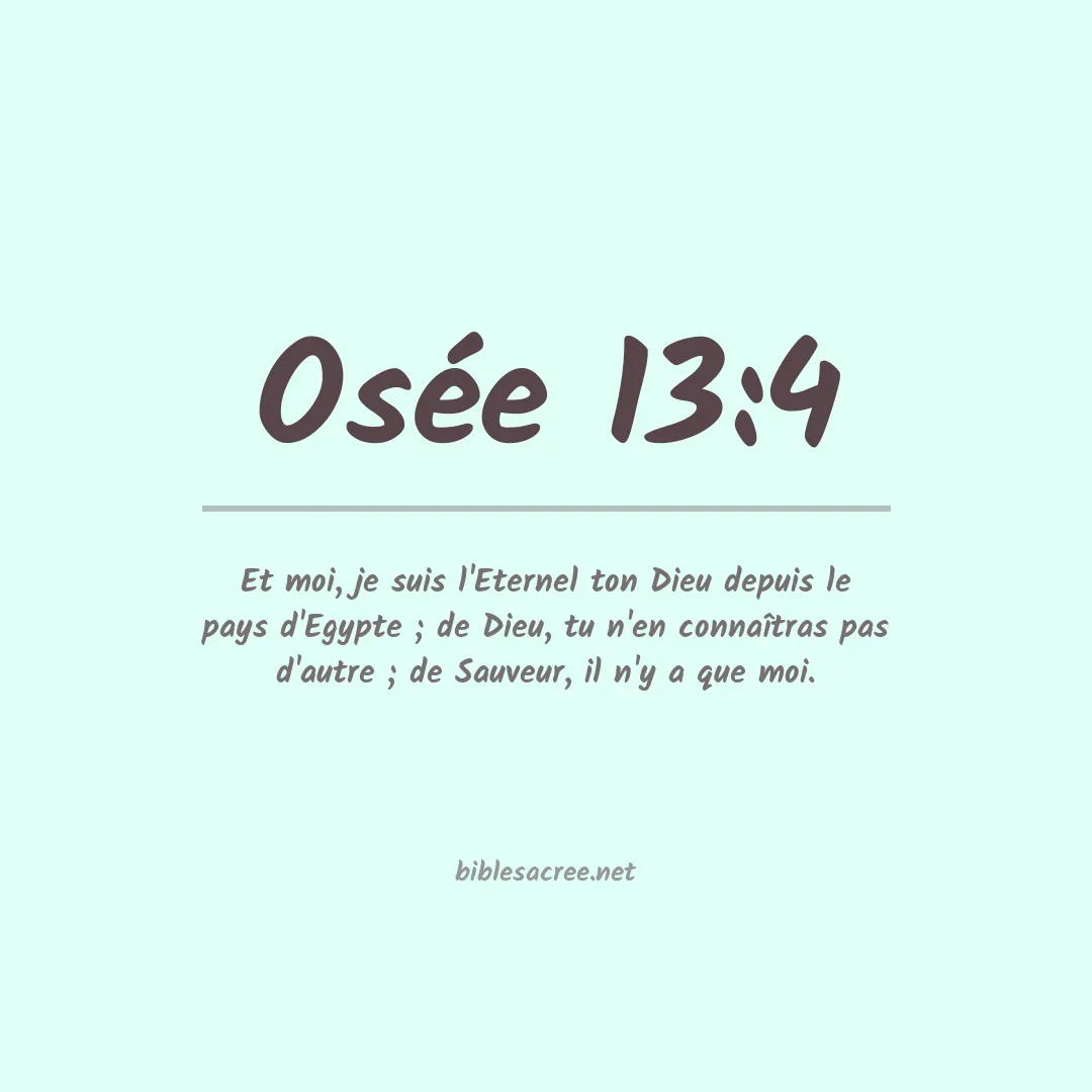 Osée - 13:4