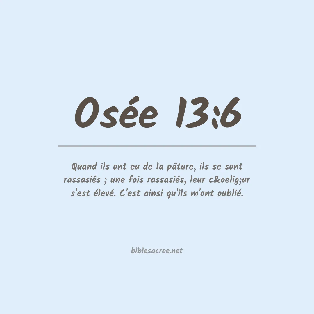 Osée - 13:6