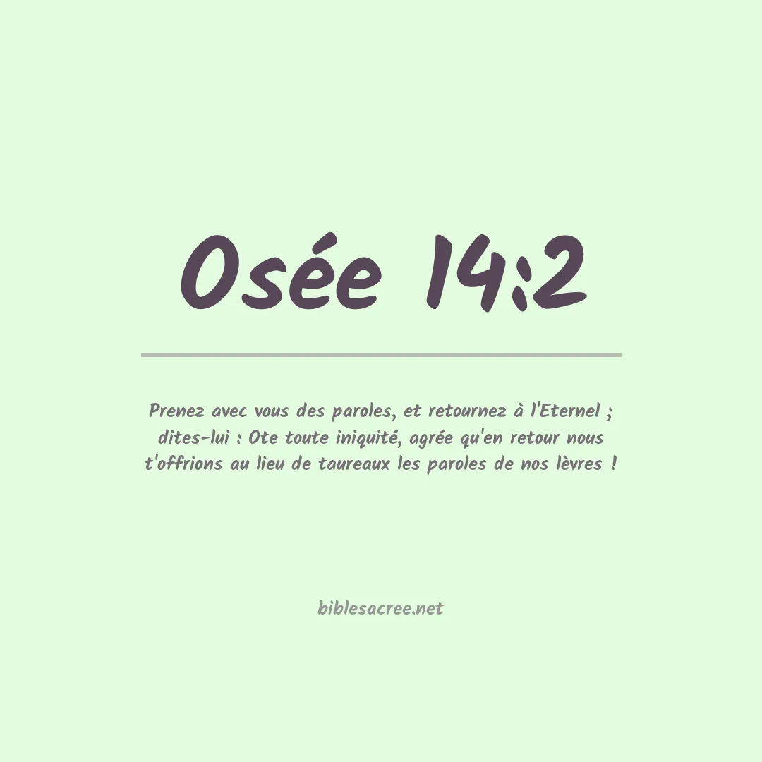 Osée - 14:2