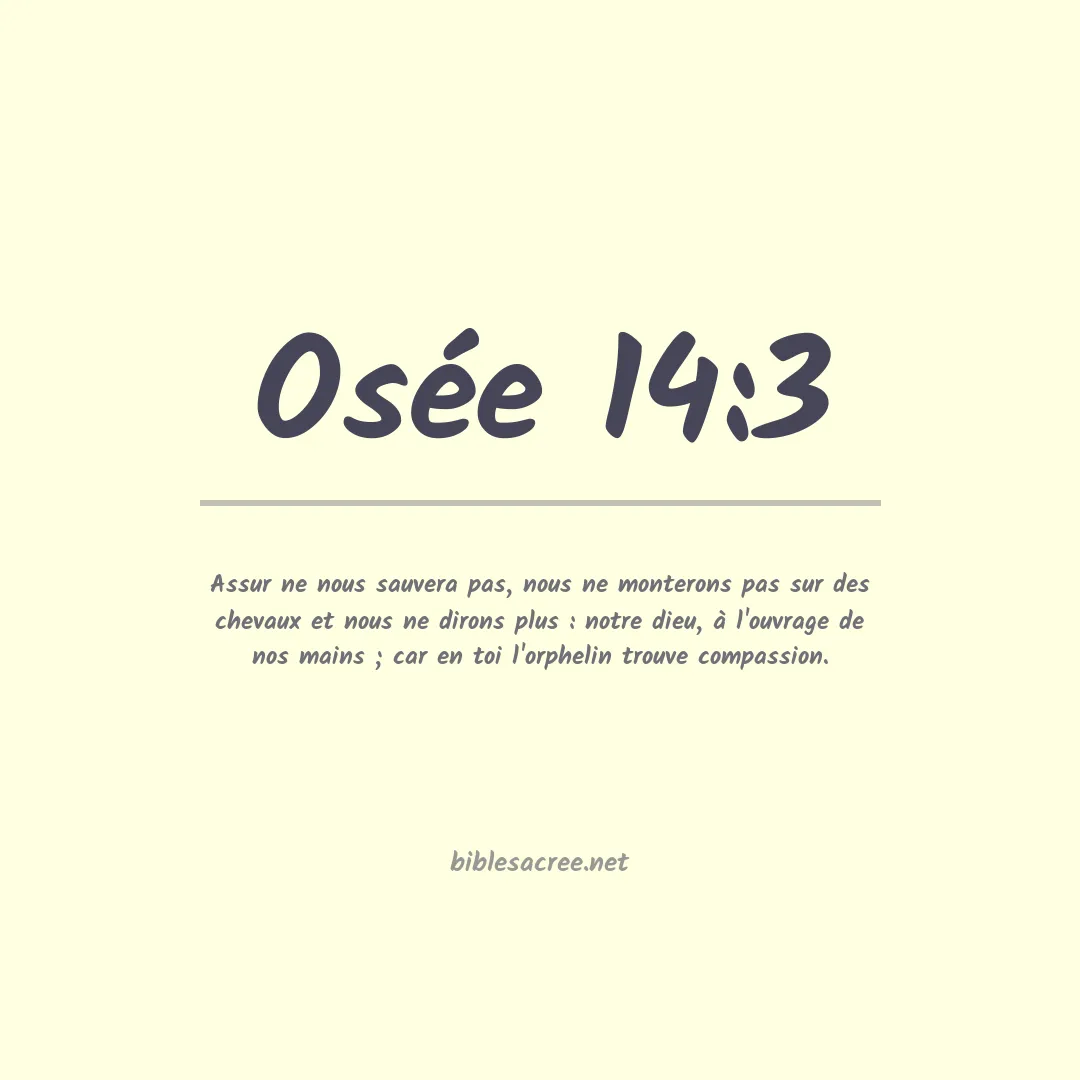 Osée - 14:3