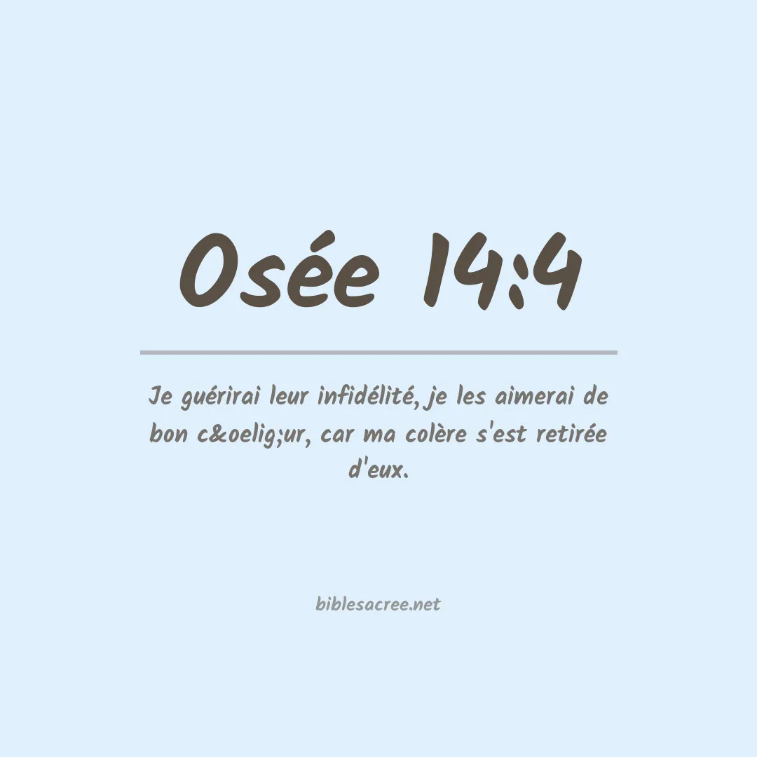 Osée - 14:4