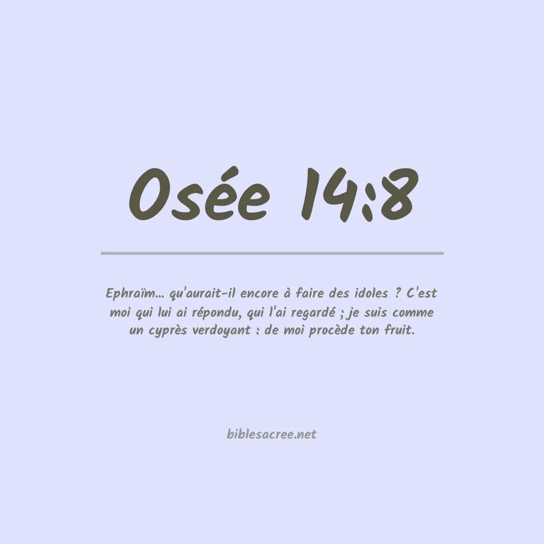 Osée - 14:8