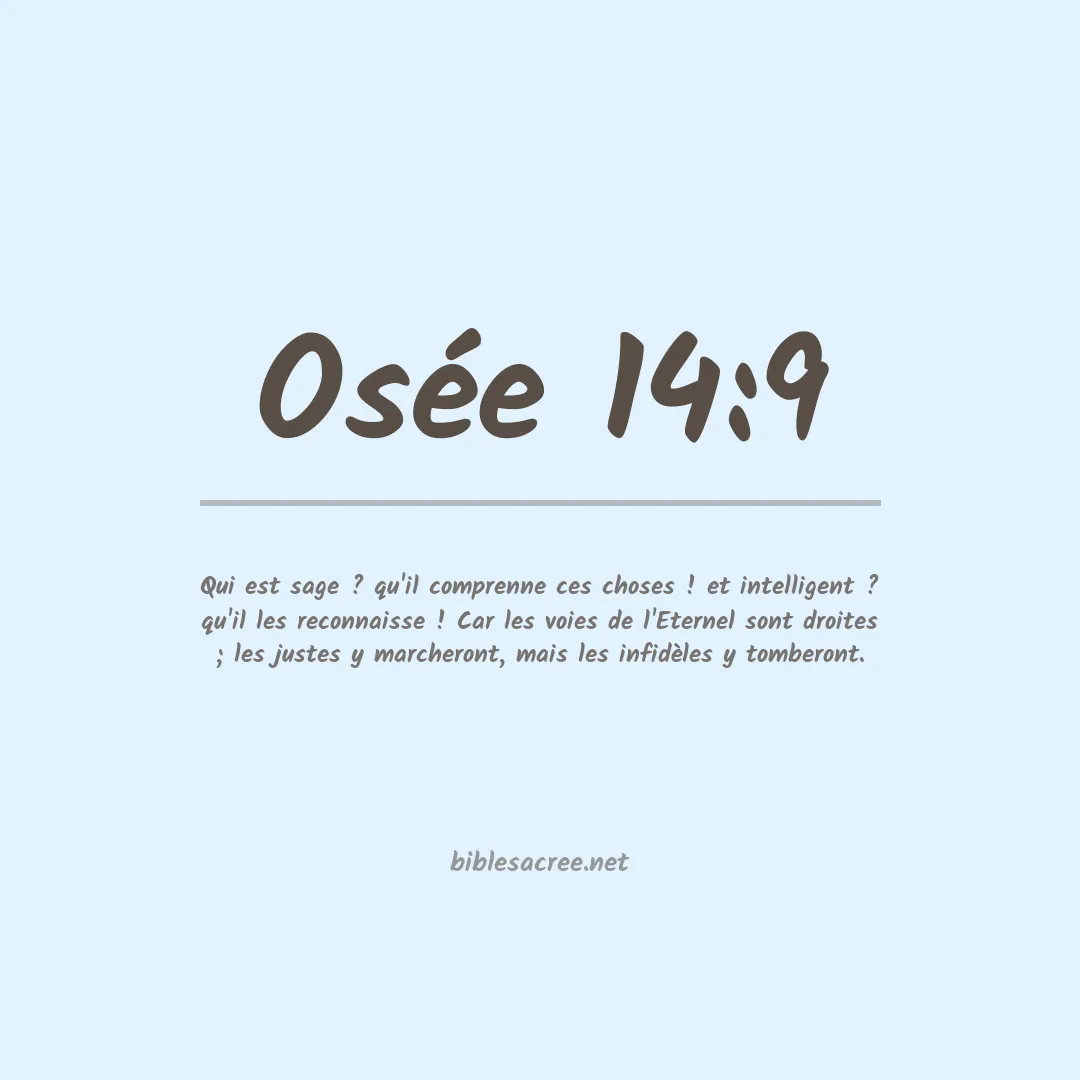 Osée - 14:9