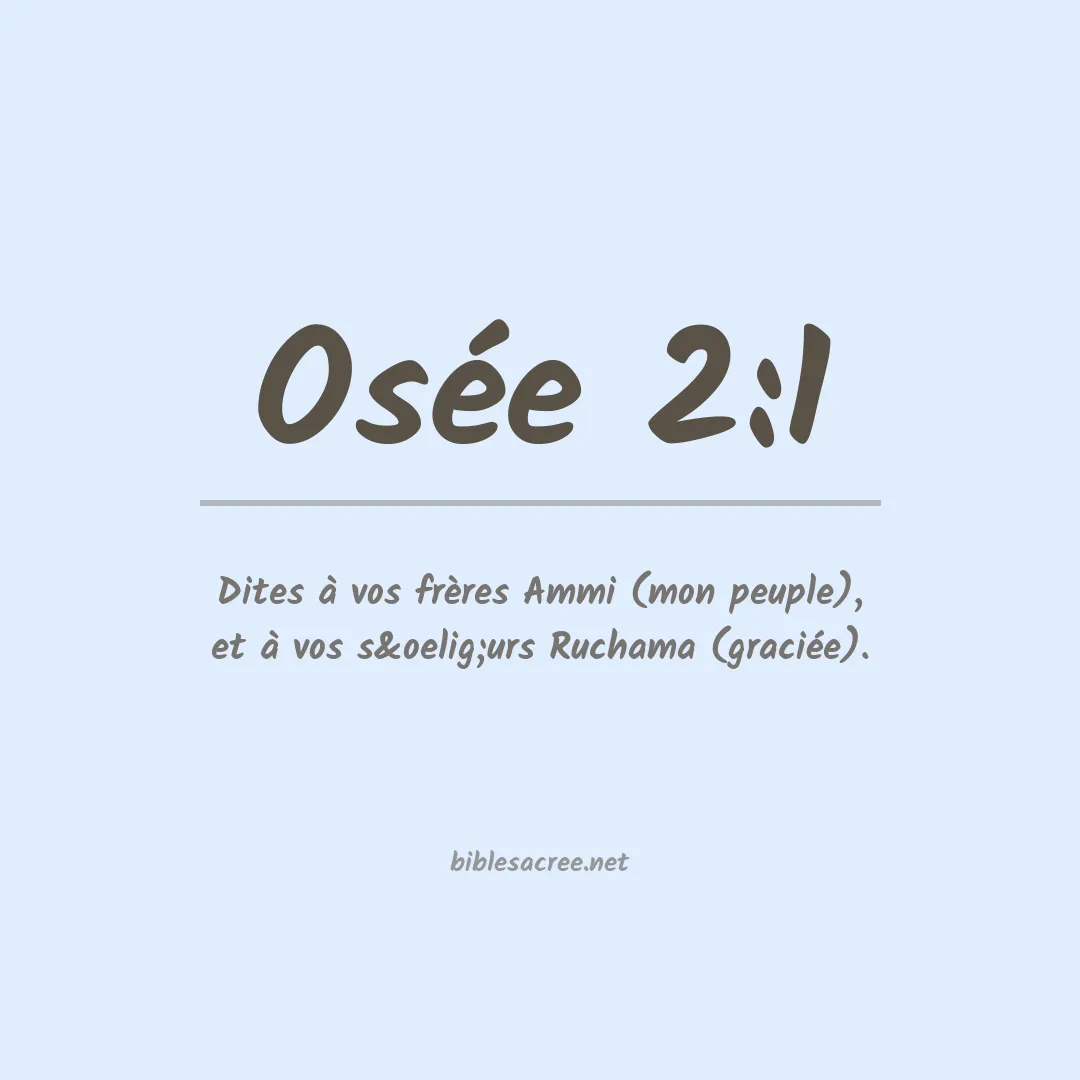 Osée - 2:1