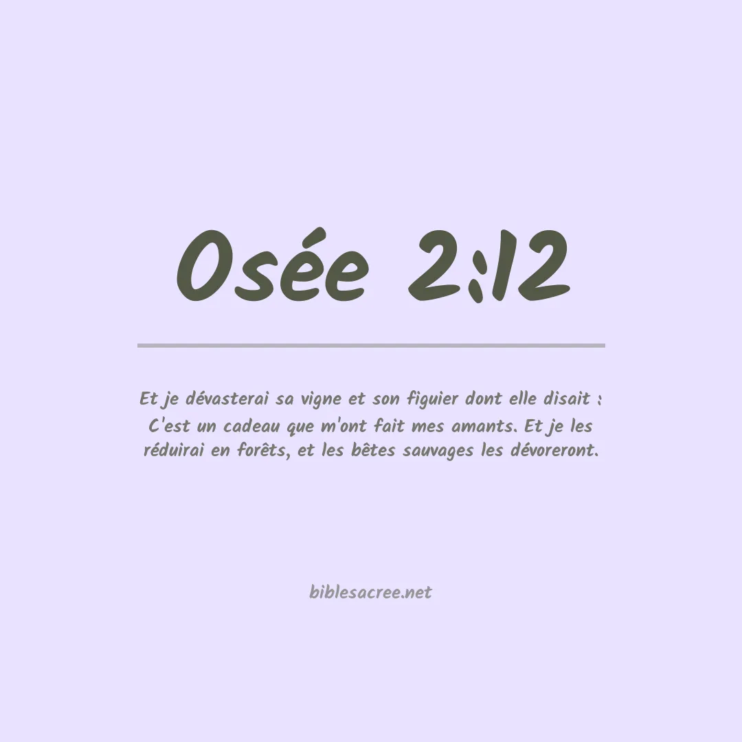 Osée - 2:12