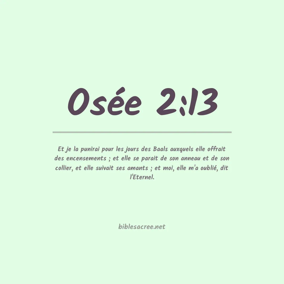 Osée - 2:13
